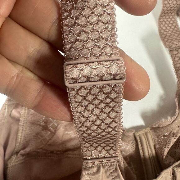 Simone Perele Bra 36F Caresse Full Cup U/W + Large Bikini Panties Coco Brown NWT - Picture 9 of 15